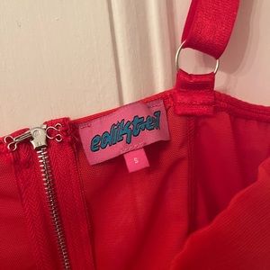 EDIKTED Teagan Mesh Corset Top